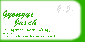 gyongyi jasch business card